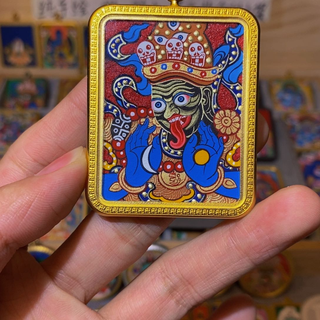 吊坠1****3扎基拉姆纯手绘唐卡