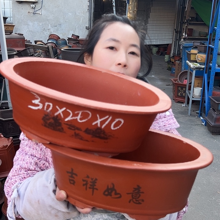 30+30红椭圆花盆花盆花盆花盆