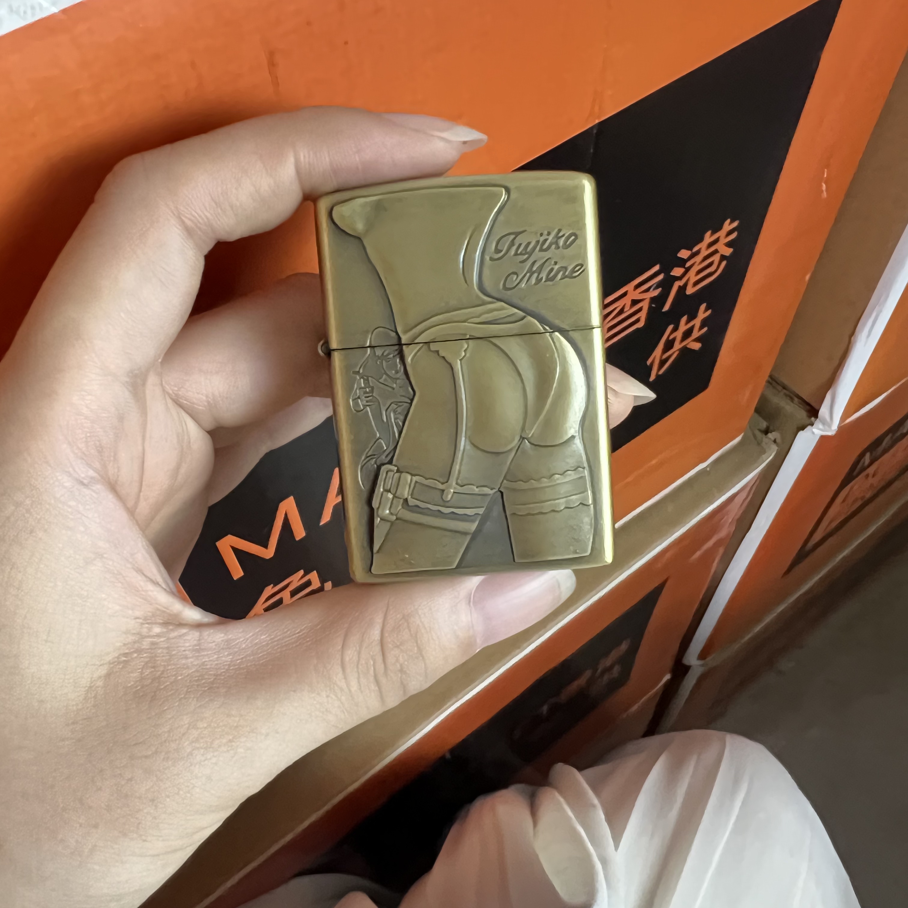 创意个性金属防风青铜美女背影立体浮雕煤油打火机男士个性礼物