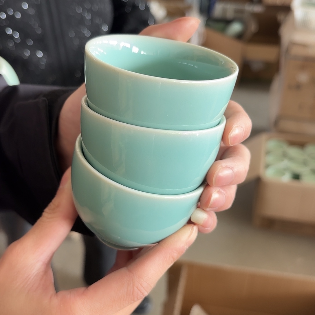 龙泉云间青瓷小米茶器