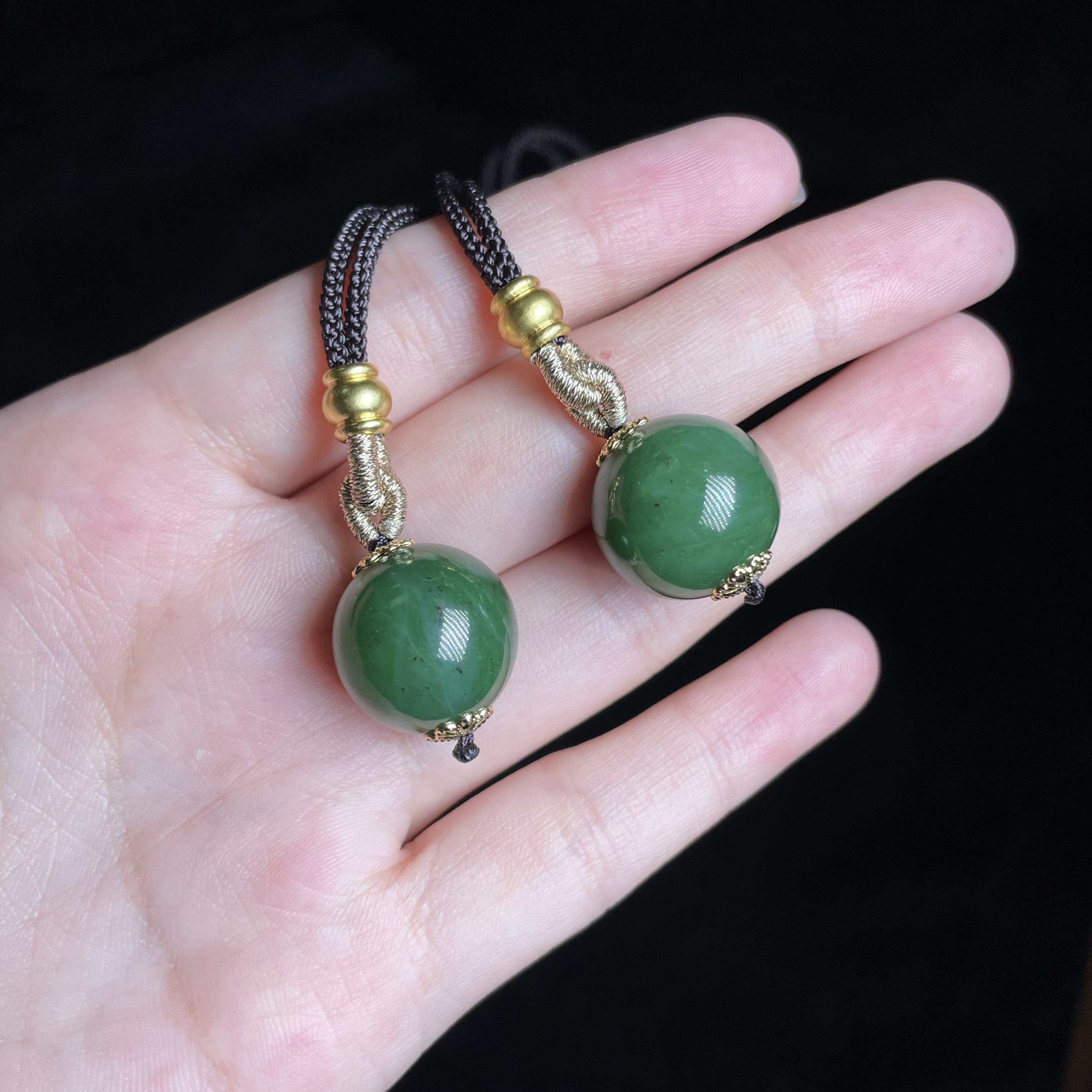 【玉总专属】和田玉圆珠项链多样性发一B040343