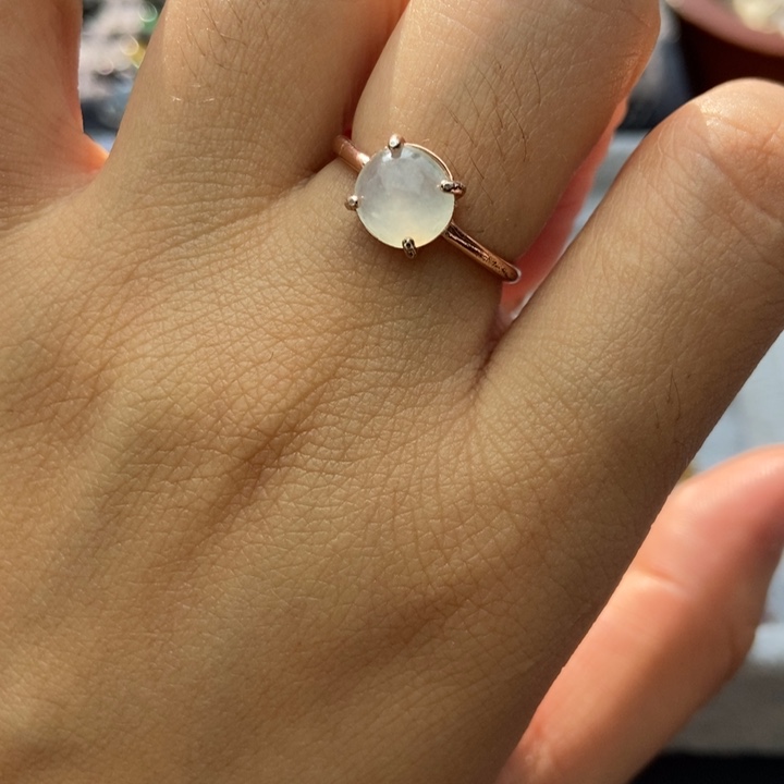 翡翠戒指银S925镶嵌戒指