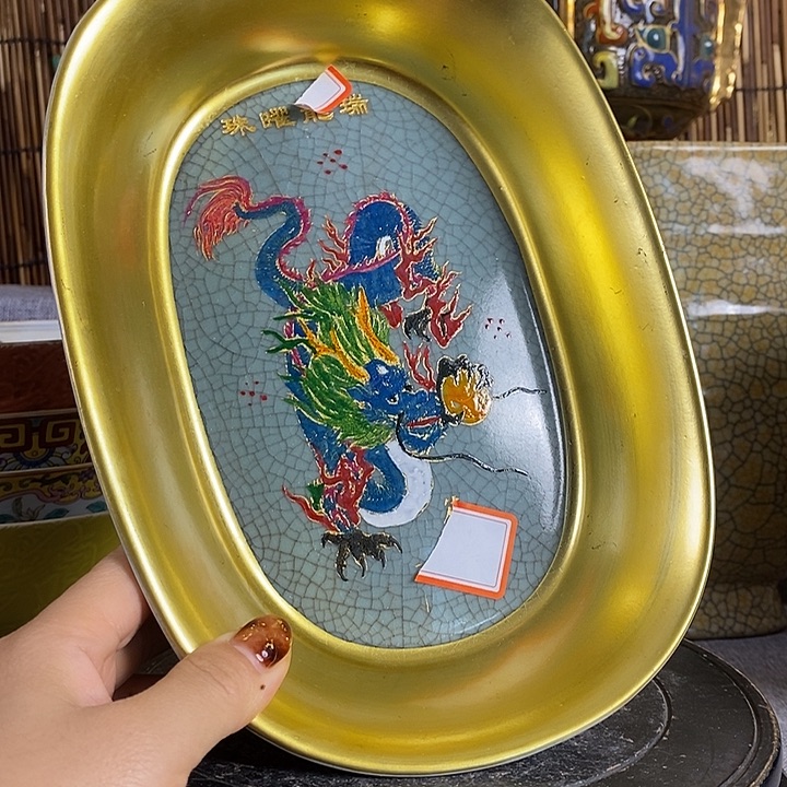 瓷片摆件瓷器真的很漂亮的呢