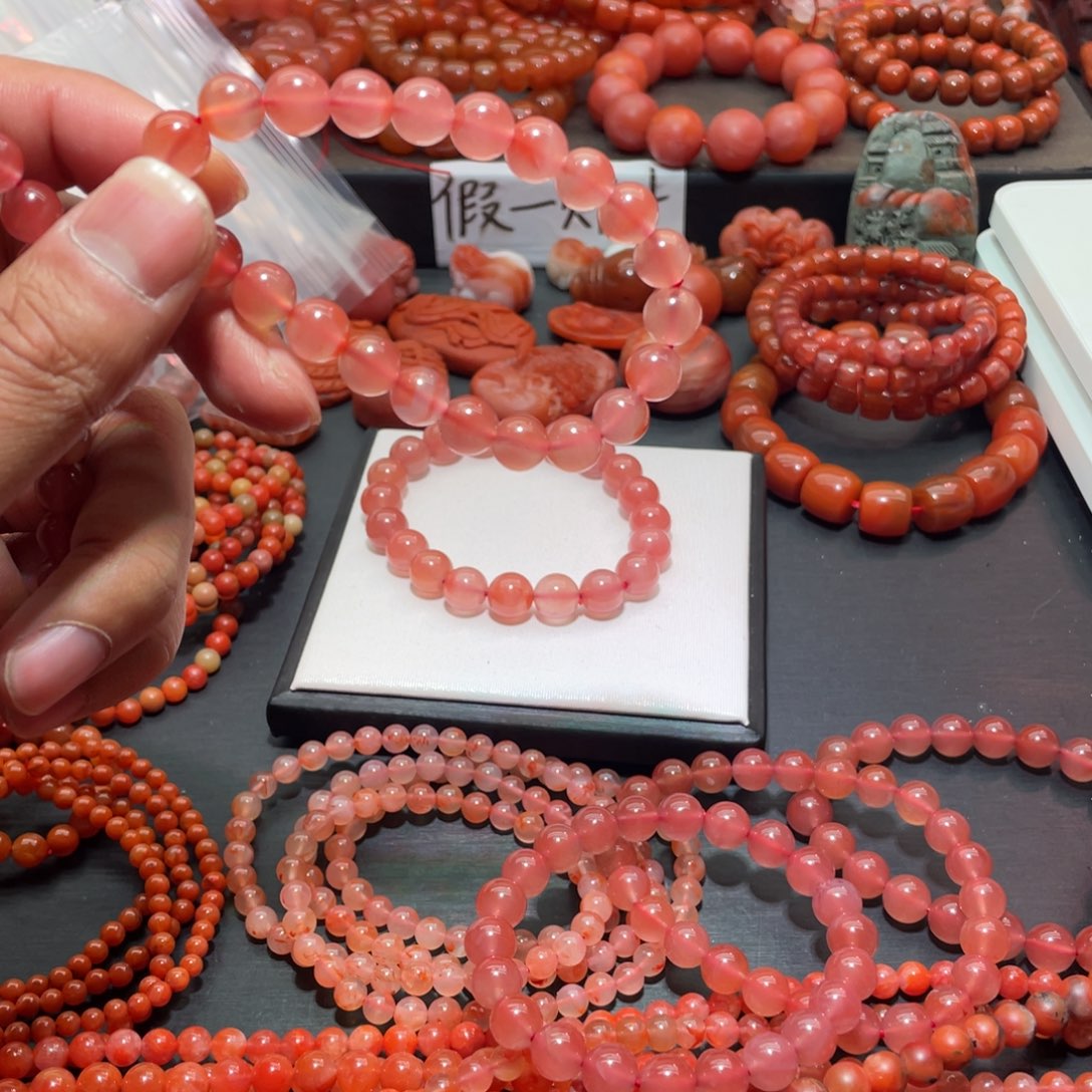 南红玛瑙手链未镶嵌