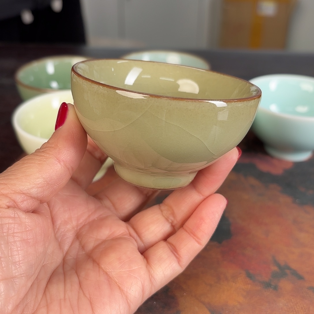 龙泉云间青瓷小米茶器