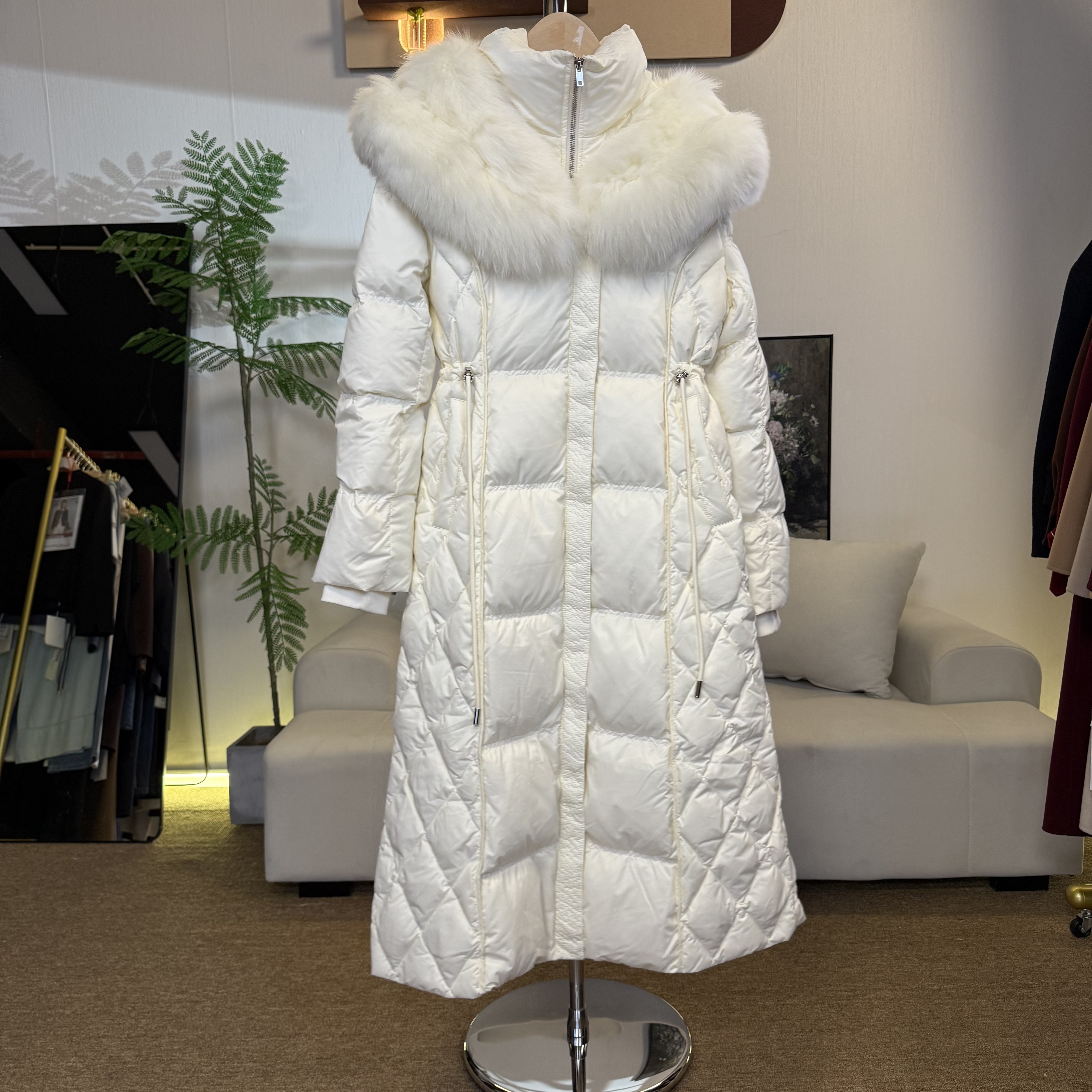 【拉】冬季狐狸毛领新款长款羽绒服【3255】