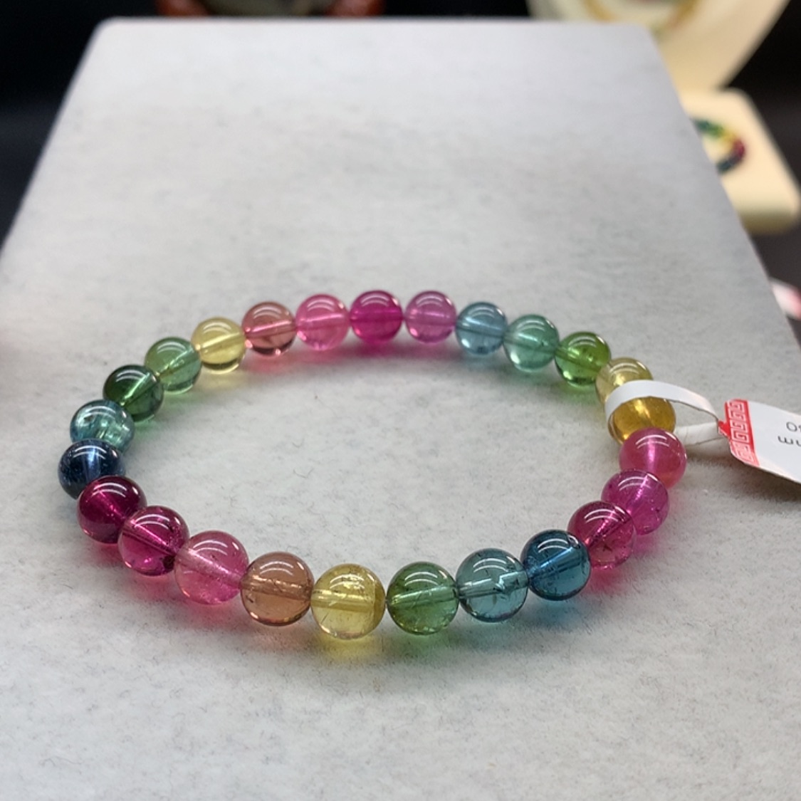 【闪购商品】未镶嵌手链碧玺荧光色标单圈7.2