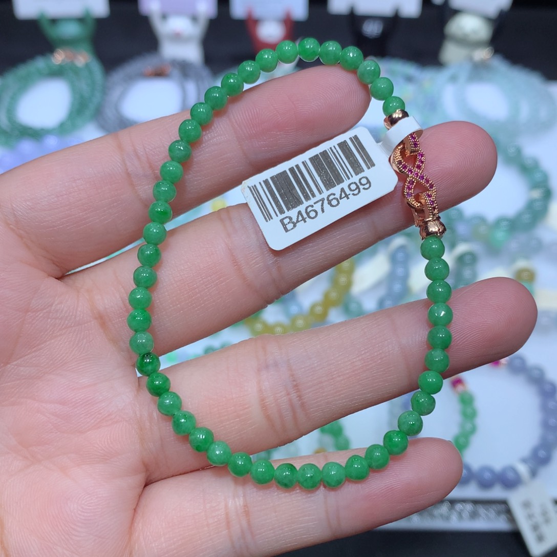 翡翠未镶嵌手串天然