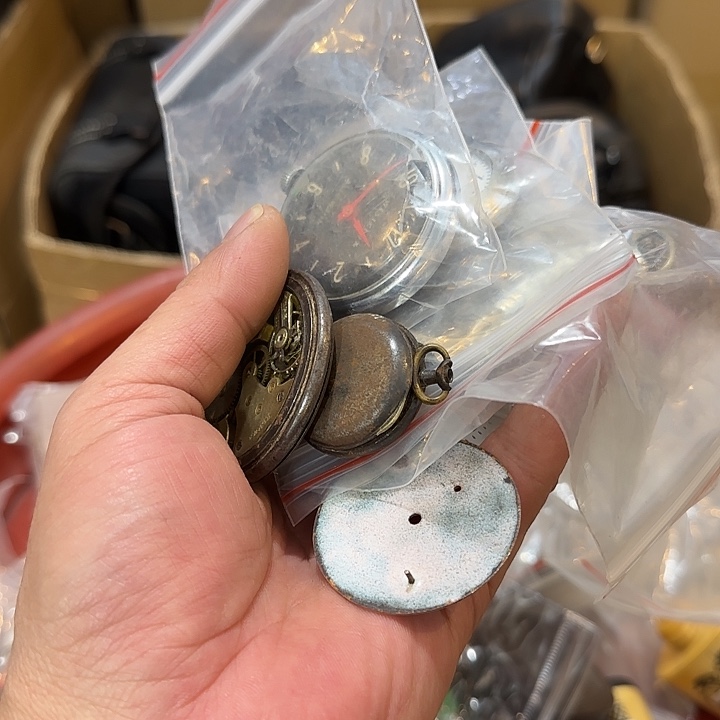 好***.大叶紫檀（黑酸枝木类）7个怀表老物件