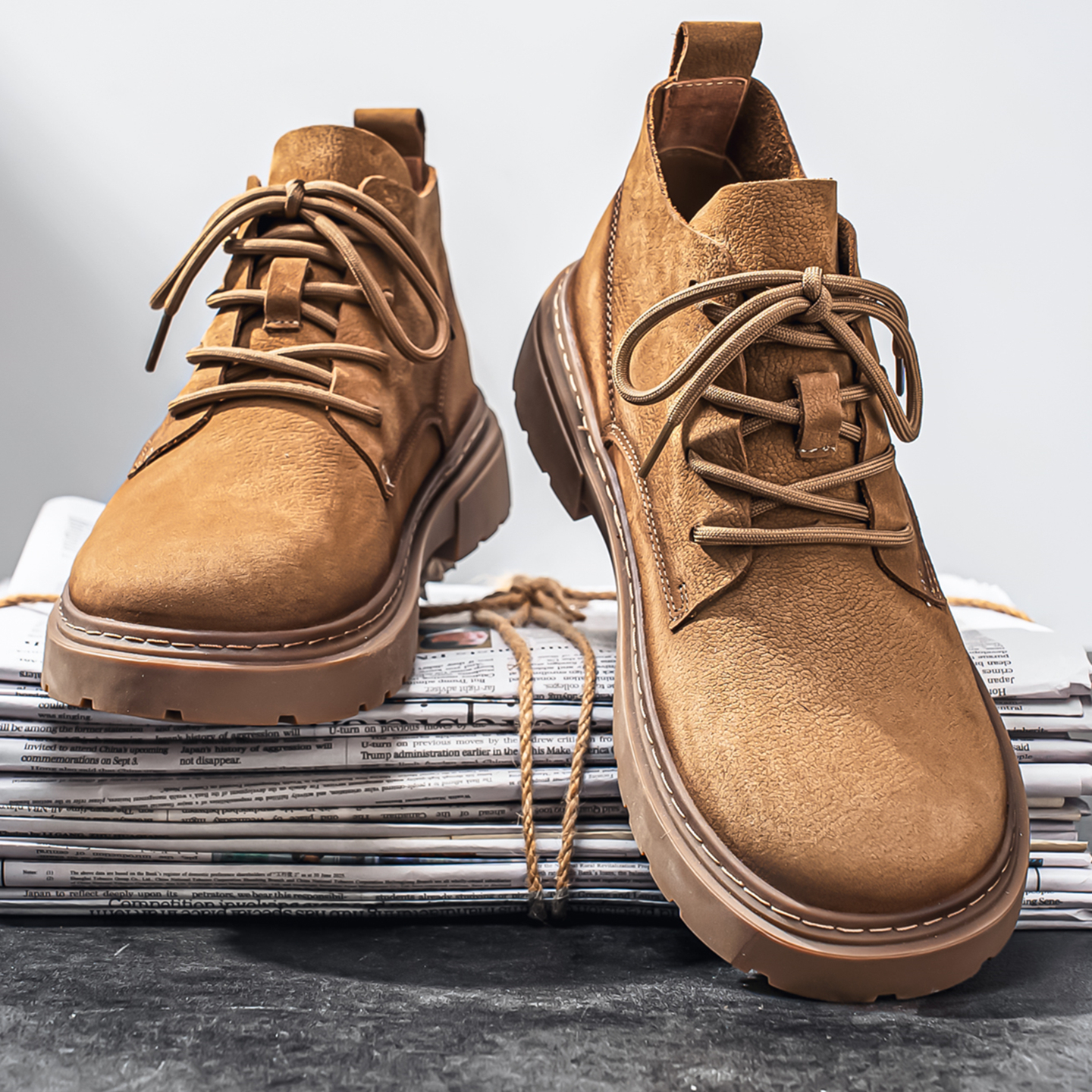 头层牛皮马丁靴男款冬季真皮高帮鞋软底软皮短靴复古中帮工装靴子