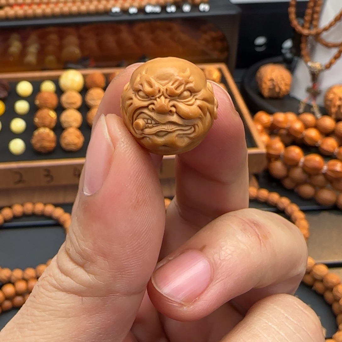 手串猴头核桃烟鬼2.0猴头雕刻