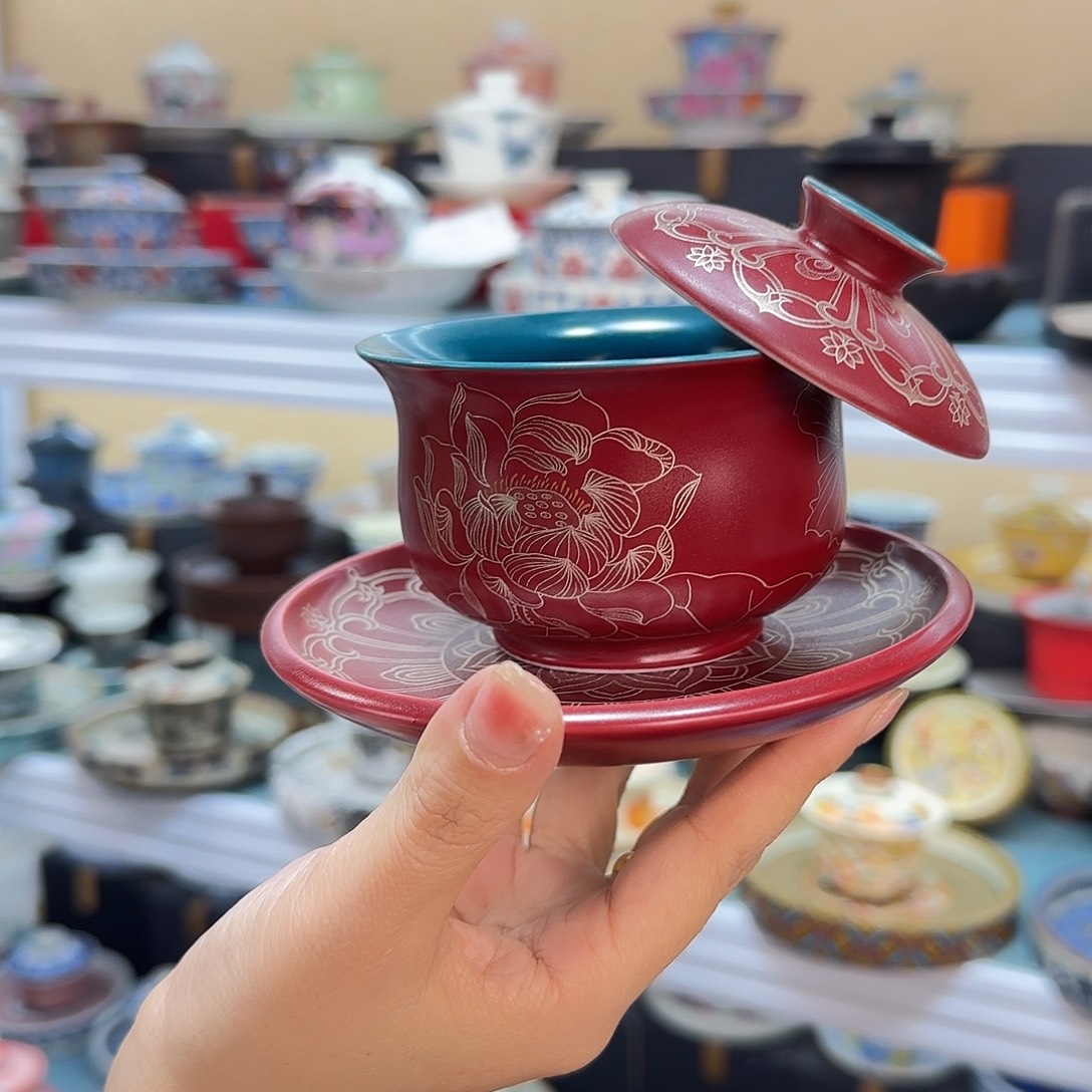 盖碗的时候就可以把