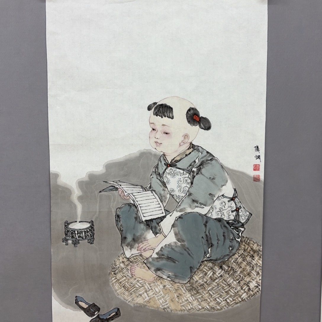 国画艺术家真人手绘