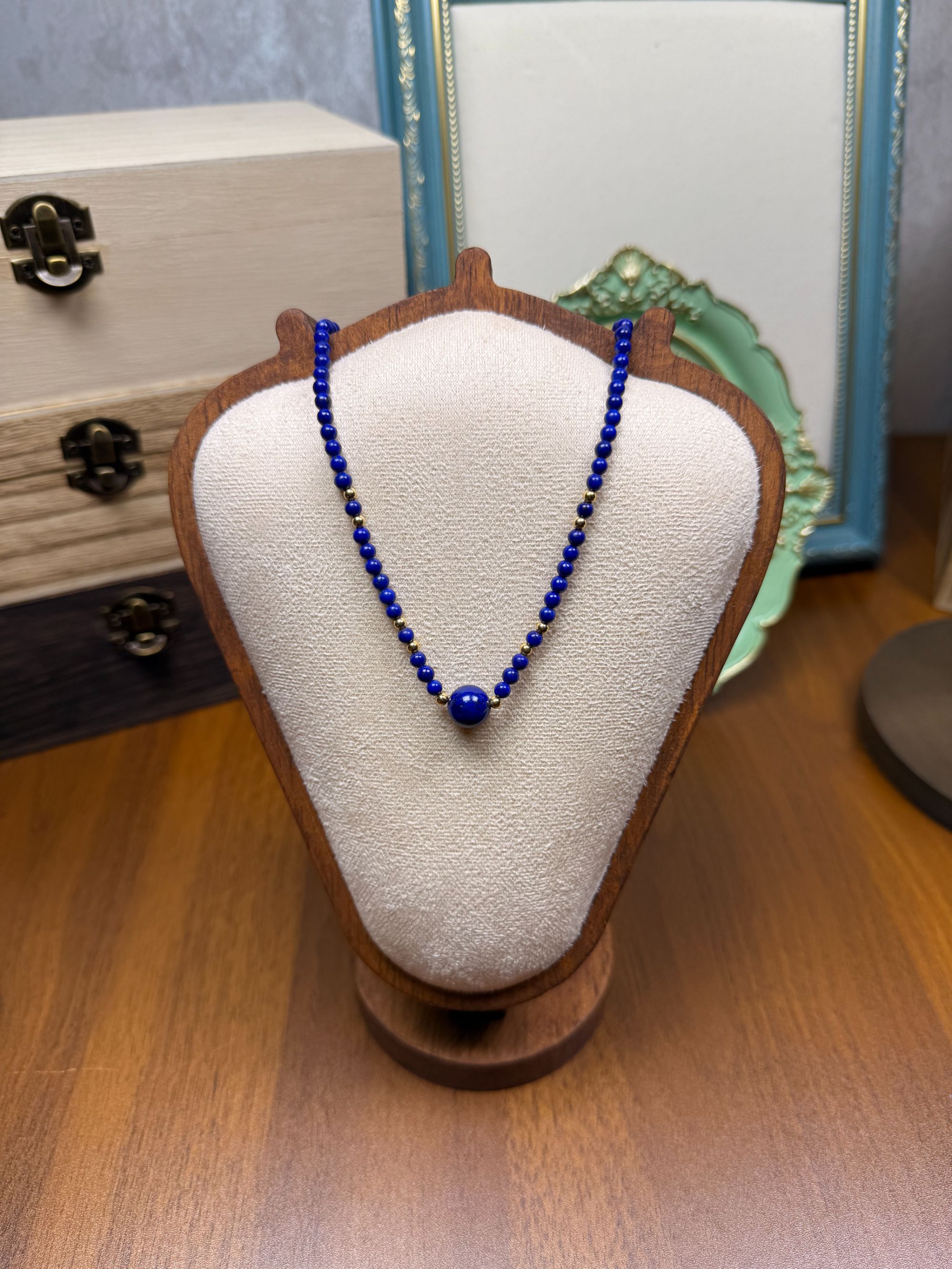 合金琉璃项链 925银铜合金中古饰品100-300手工时尚复古精美百搭