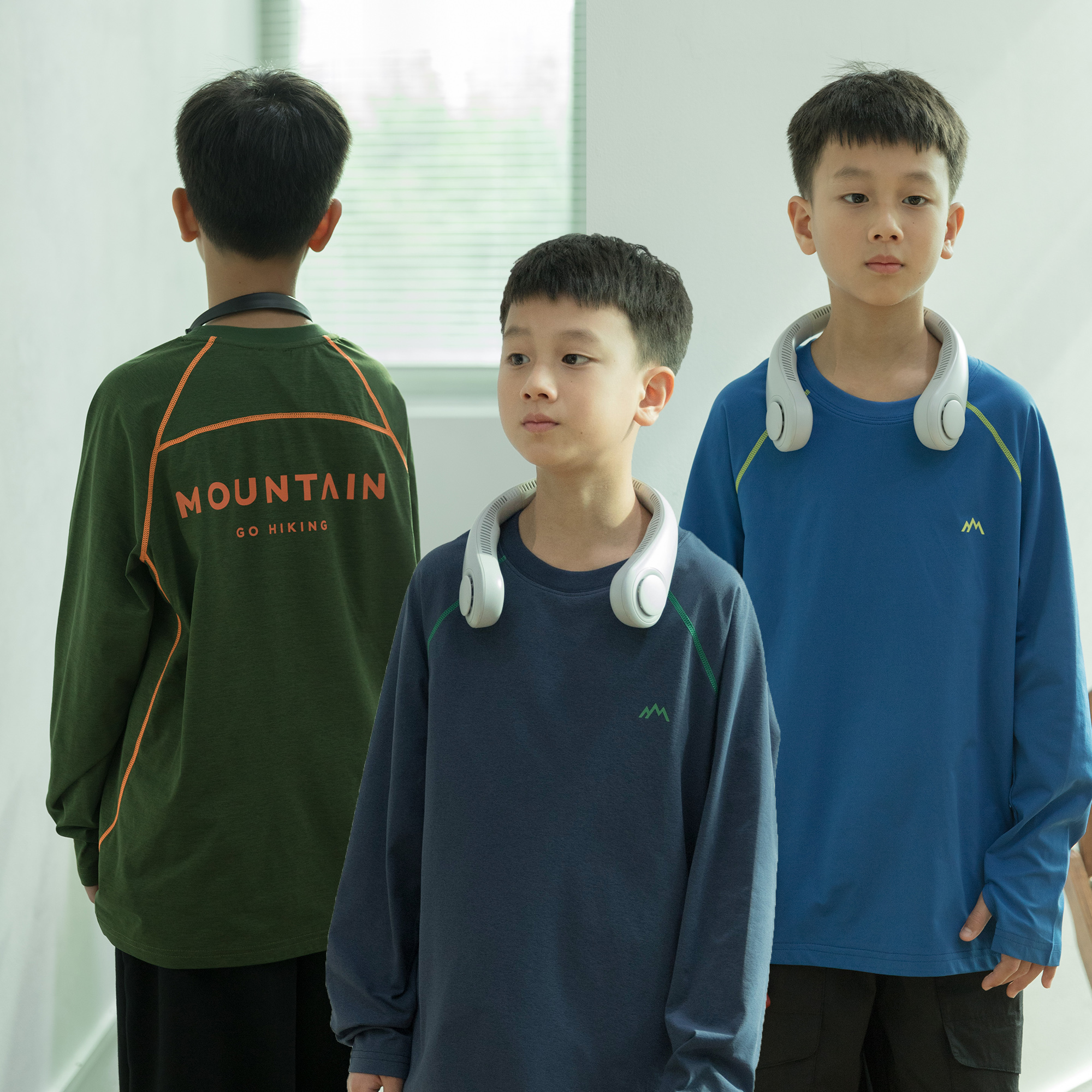【卡七】男童速干长袖T恤2025秋季新款童装中大童防晒上衣秋装百搭