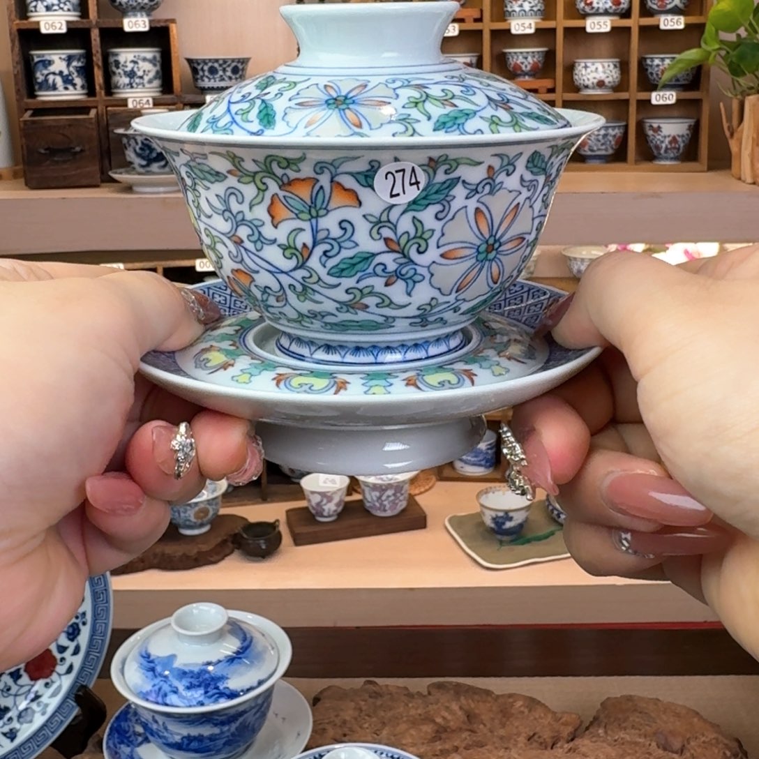 汉唐风韵三才盖碗