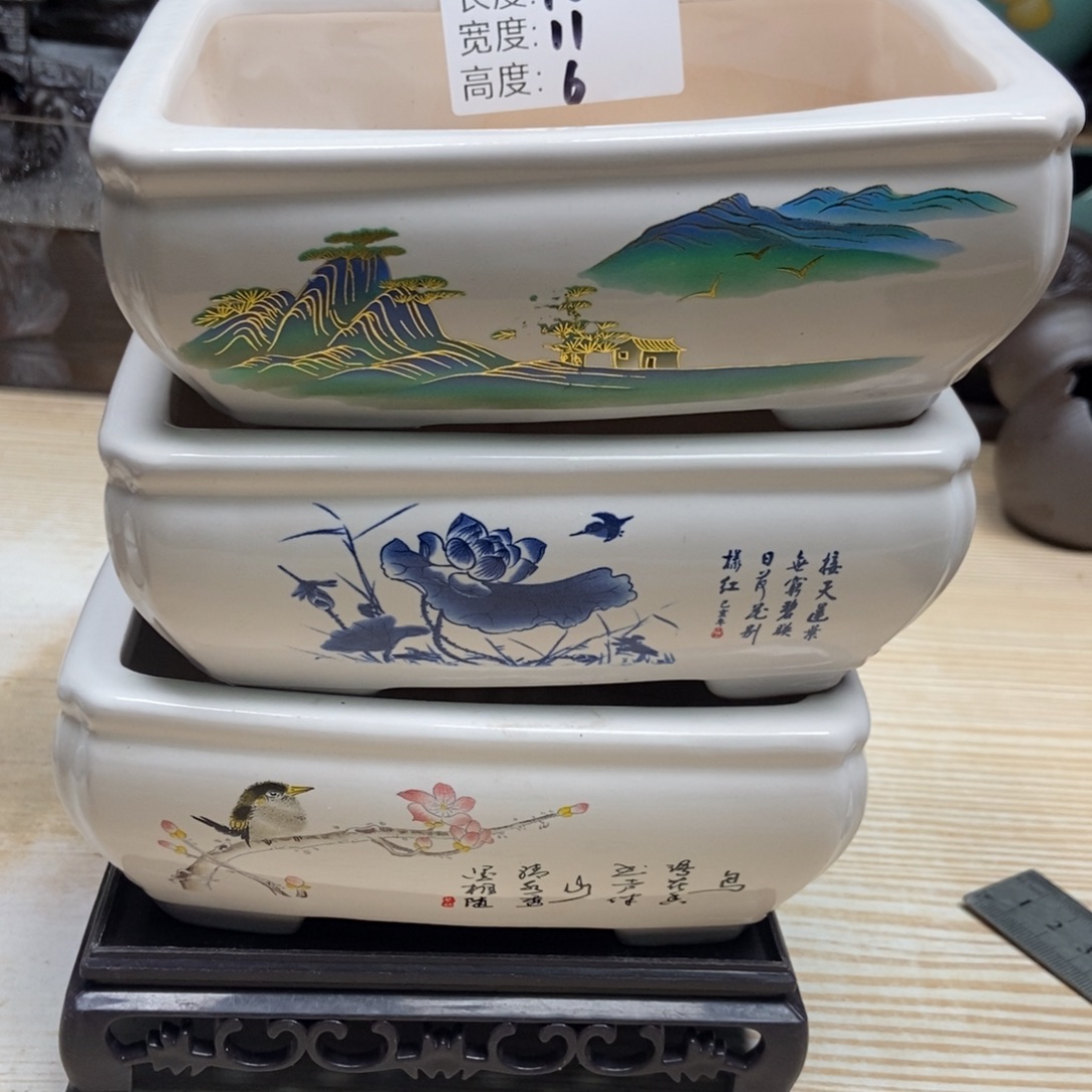 瓷片陶瓷花盆陶瓷艺术
