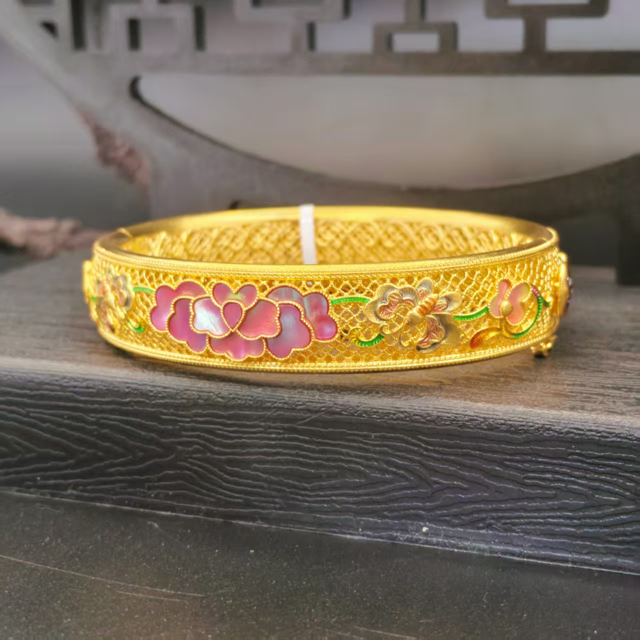 【恒潮珠宝】56.93g足金古法手镯H0965809