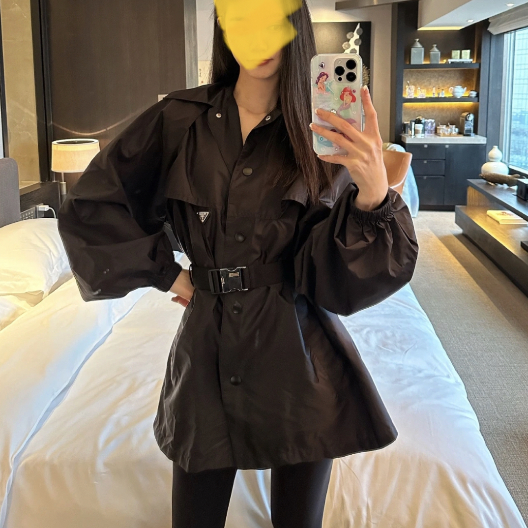 99新 Prada/普拉达 CZF2008/拼接款外套/尺码36