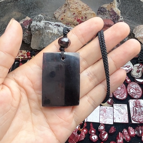 【闪购商品】天然辰砂老*天然原矿朱砂吊坠
