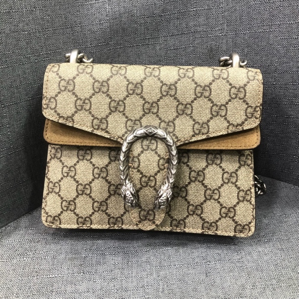 95新 GUCCI/古驰 卡其色酒神包｜驼色小号｜经典款 98新以上