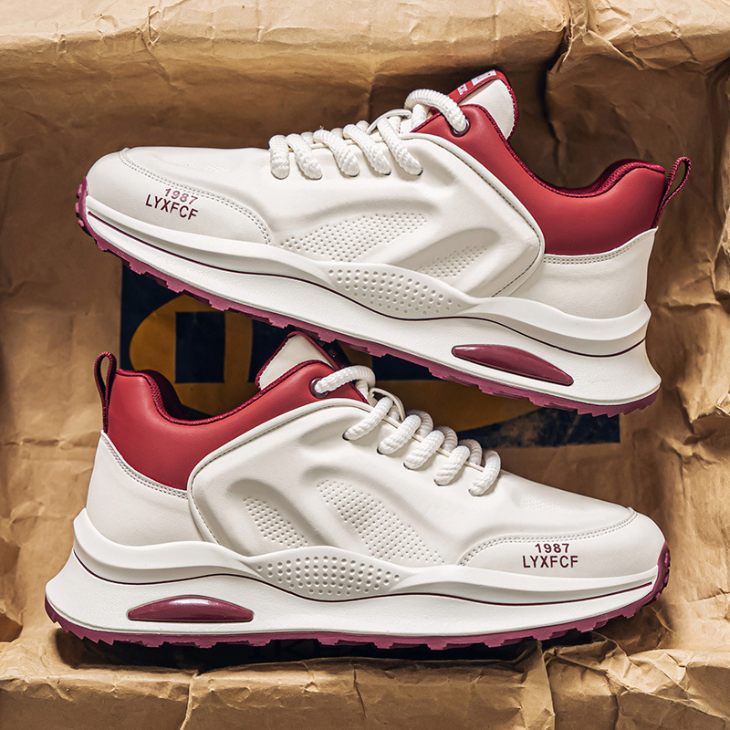 男鞋2025春季新款低帮软底透气鞋子男拼色百搭男士潮流休闲运动鞋