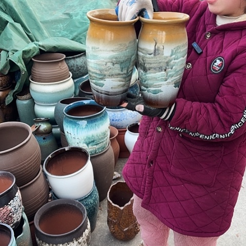 口14高26瑕疵盆子 