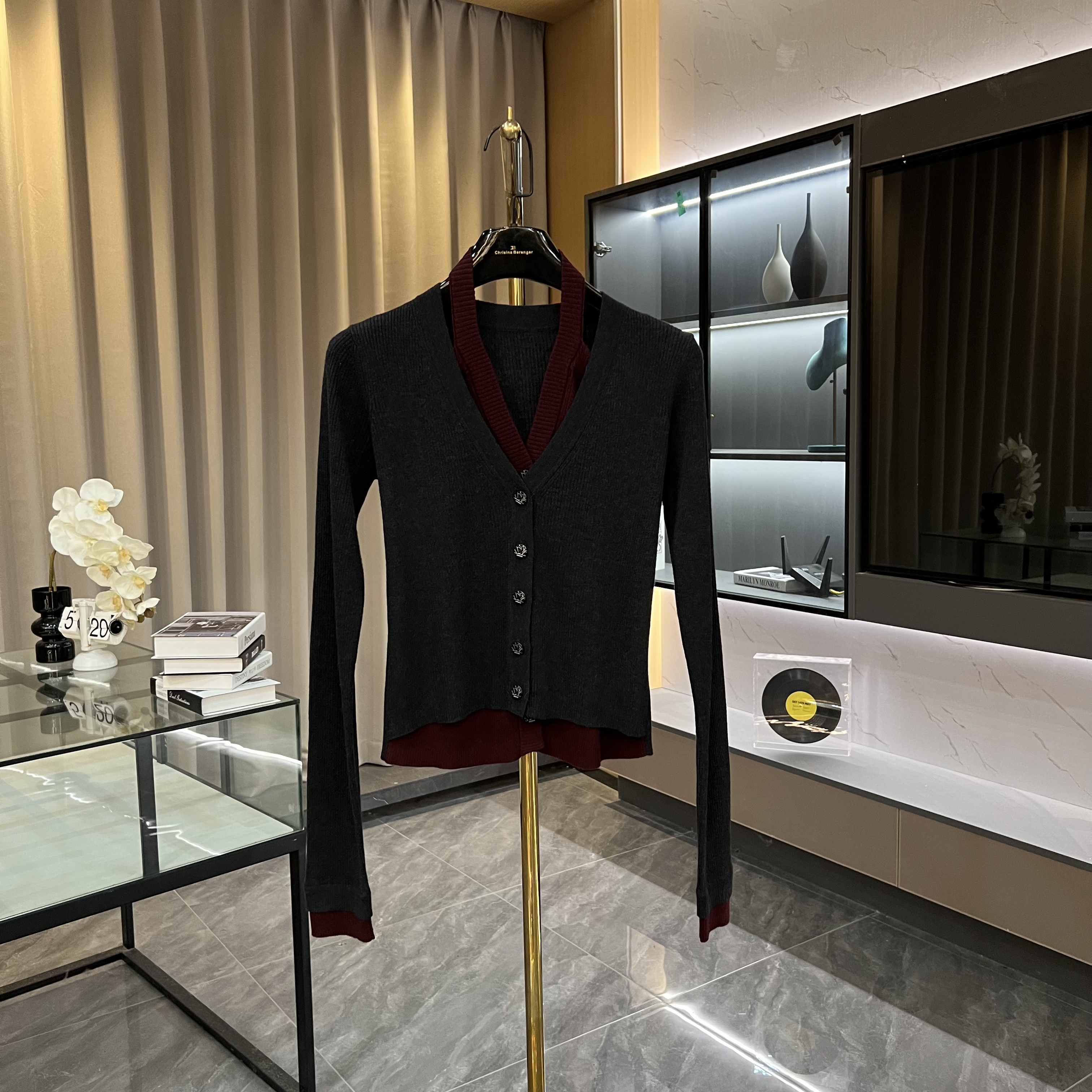 秋冬港风假俩件针织衫上衣百搭通勤GK-734