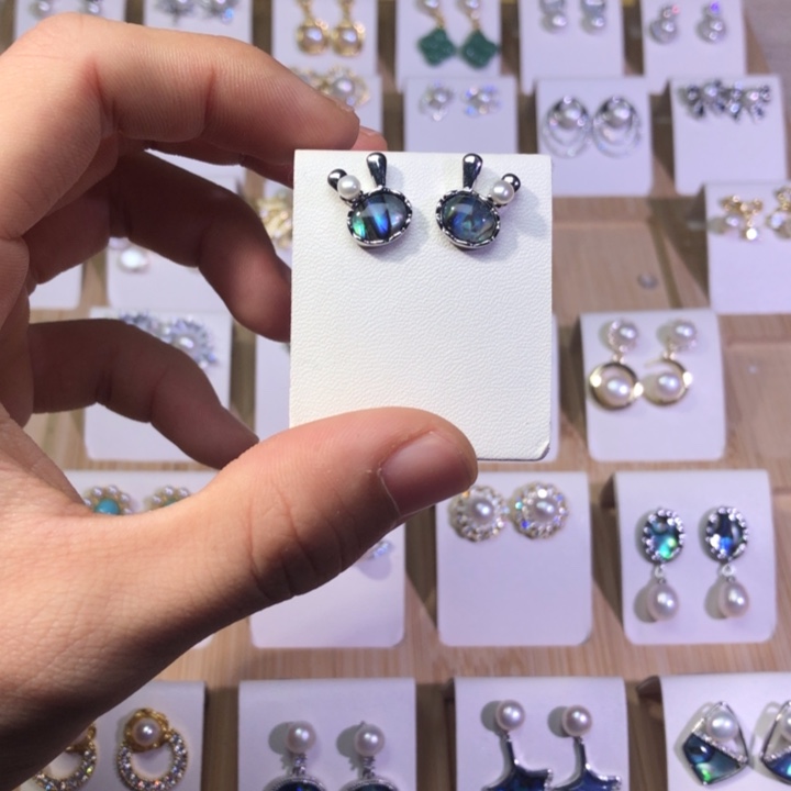 淡水珍珠耳饰银S925镶嵌