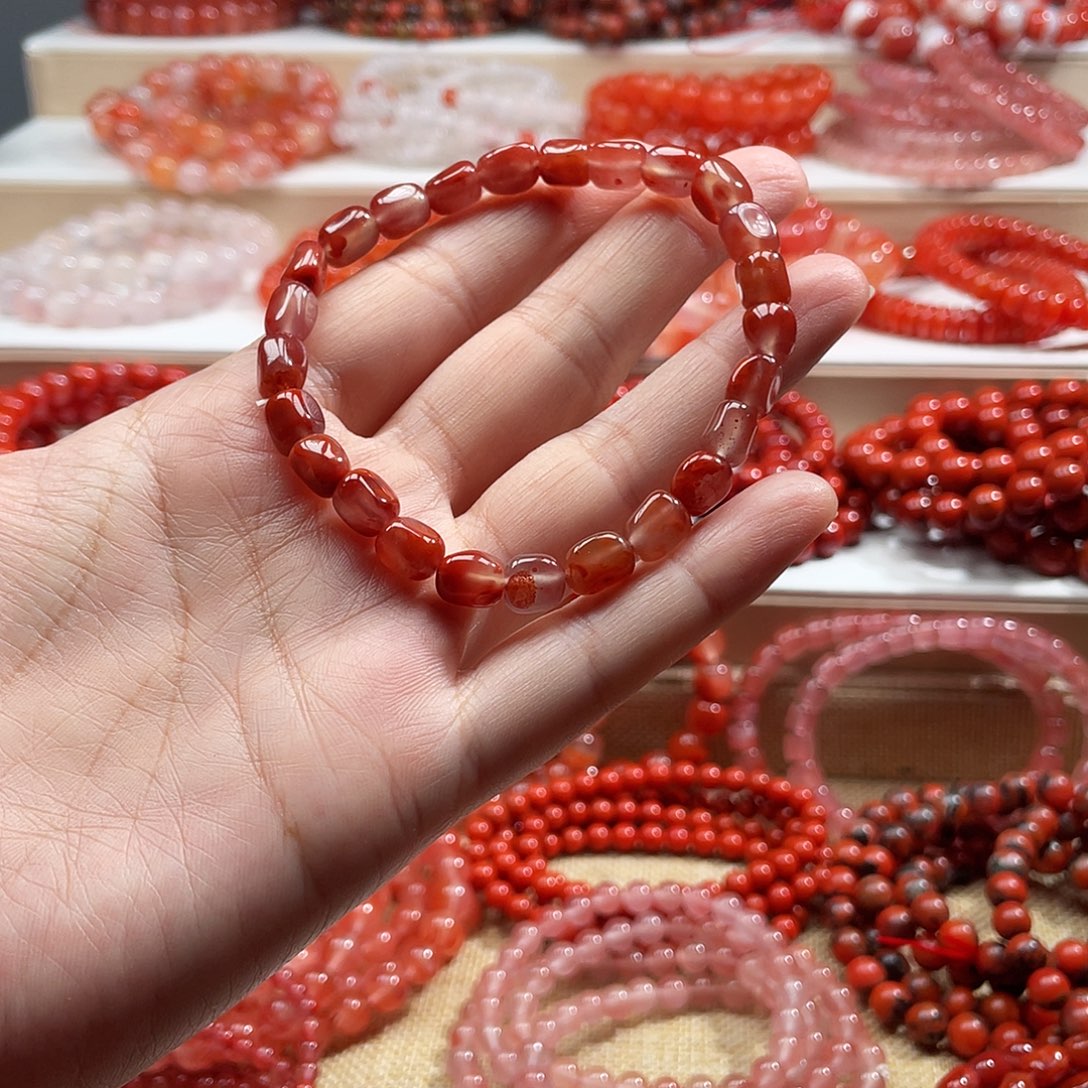 '***r南红玛瑙未镶嵌手链