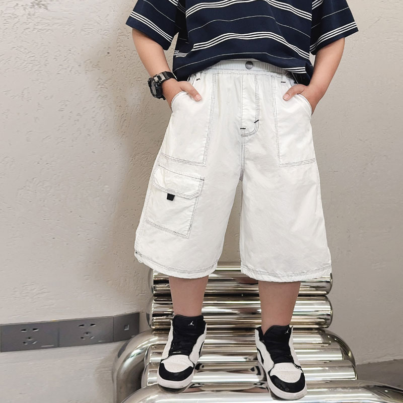 男童裤子夏季儿童工装明线短裤新款男孩中大童薄款S7615