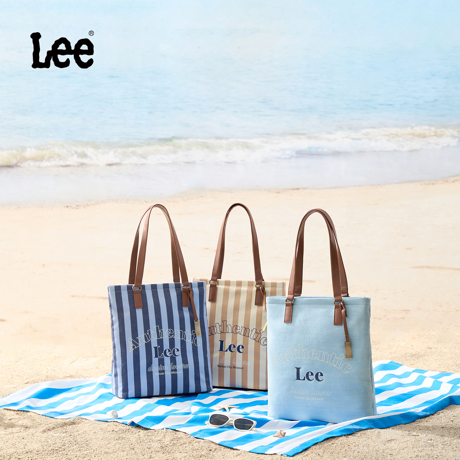 Lee 【海岛系列】25款礼物夏季新品琴谱包时尚单肩手提托特包