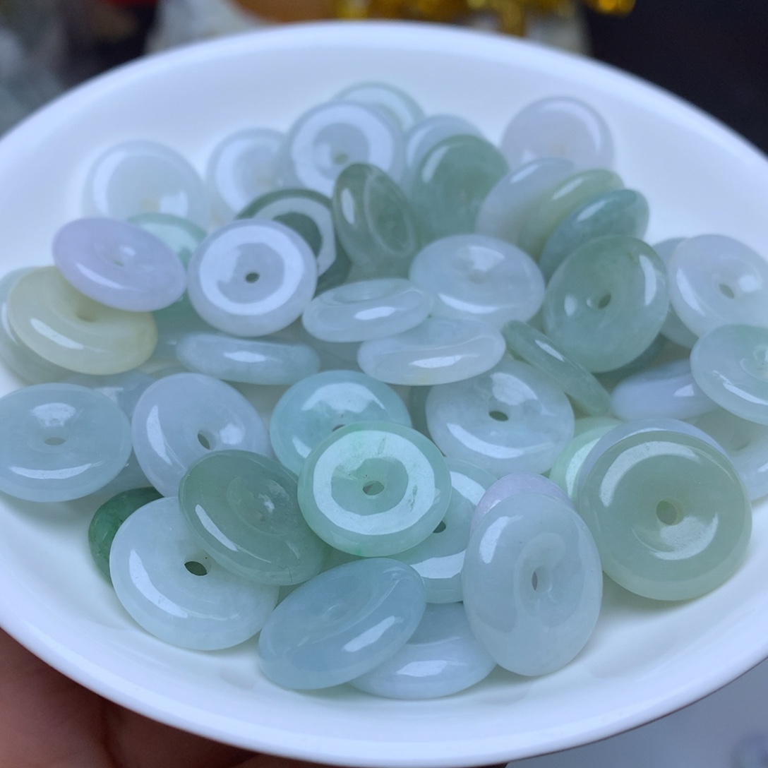 【闪购商品】翡翠手链未镶嵌卡15冰平安扣10个