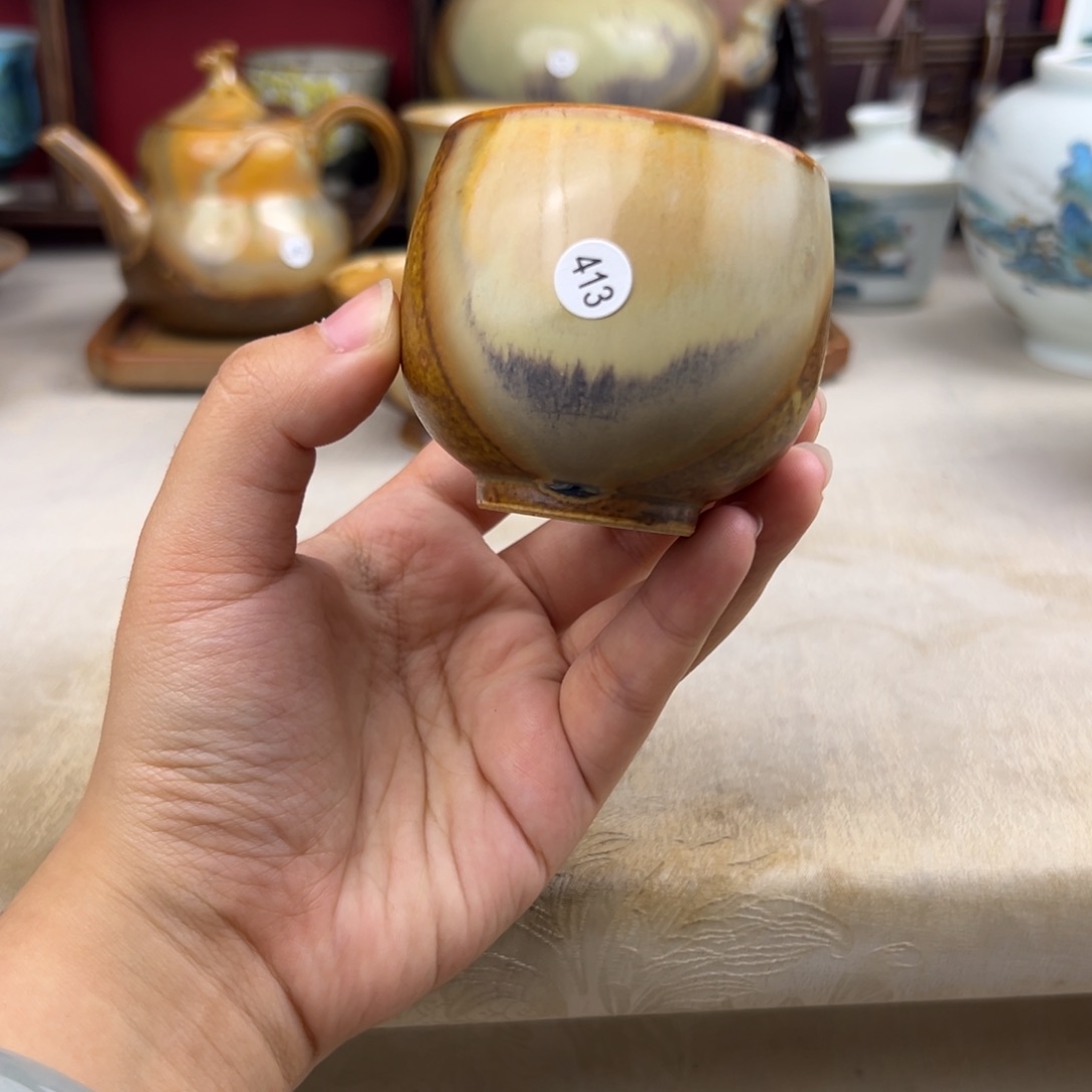 杯纯手工柴烧主人杯