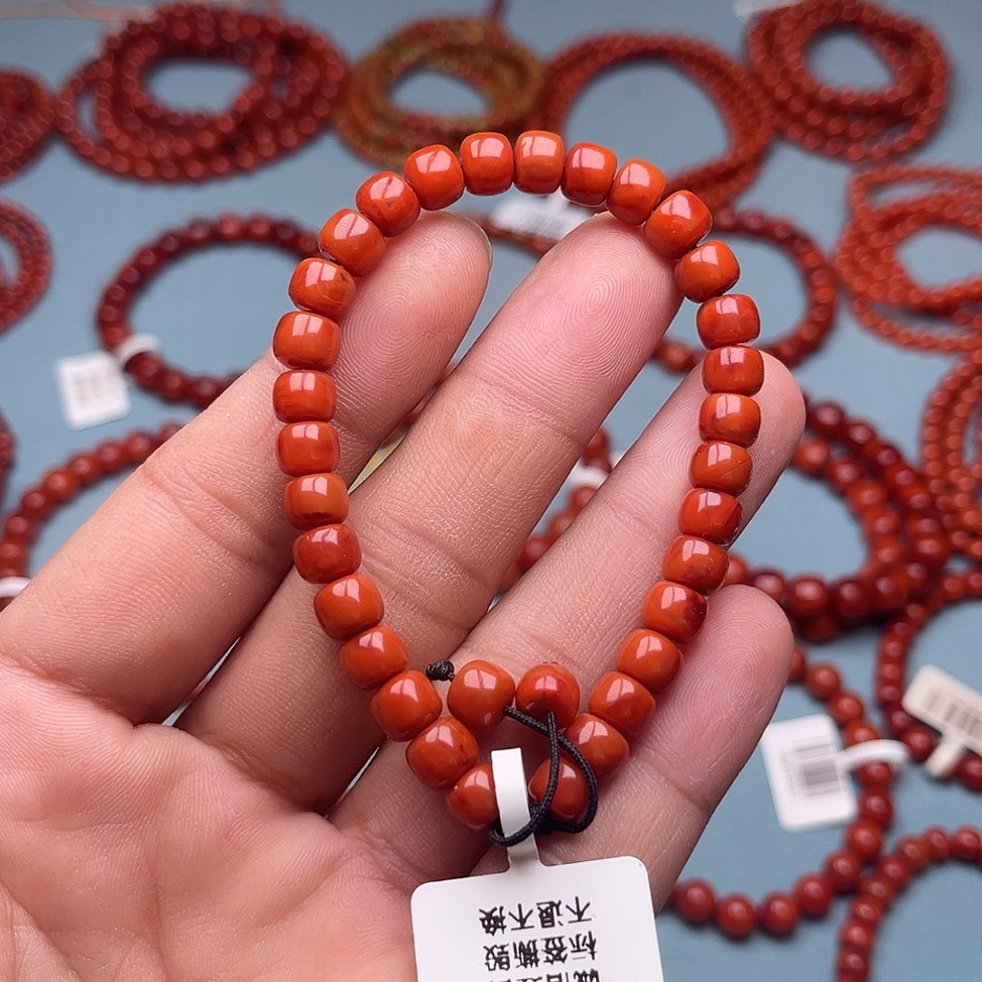 南红玛瑙未镶嵌手链老型卡7