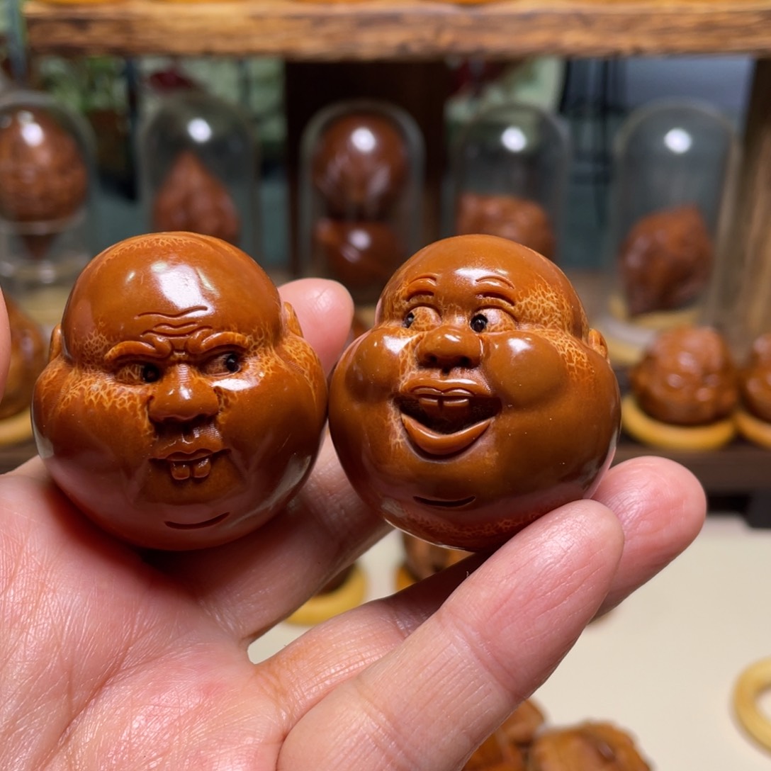 佛螺菩提吊坠宝*哥三八呆呆一对