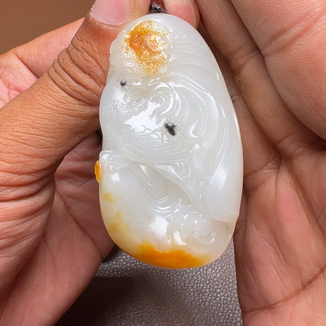 和田玉未镶嵌吊坠(不含链)一**意