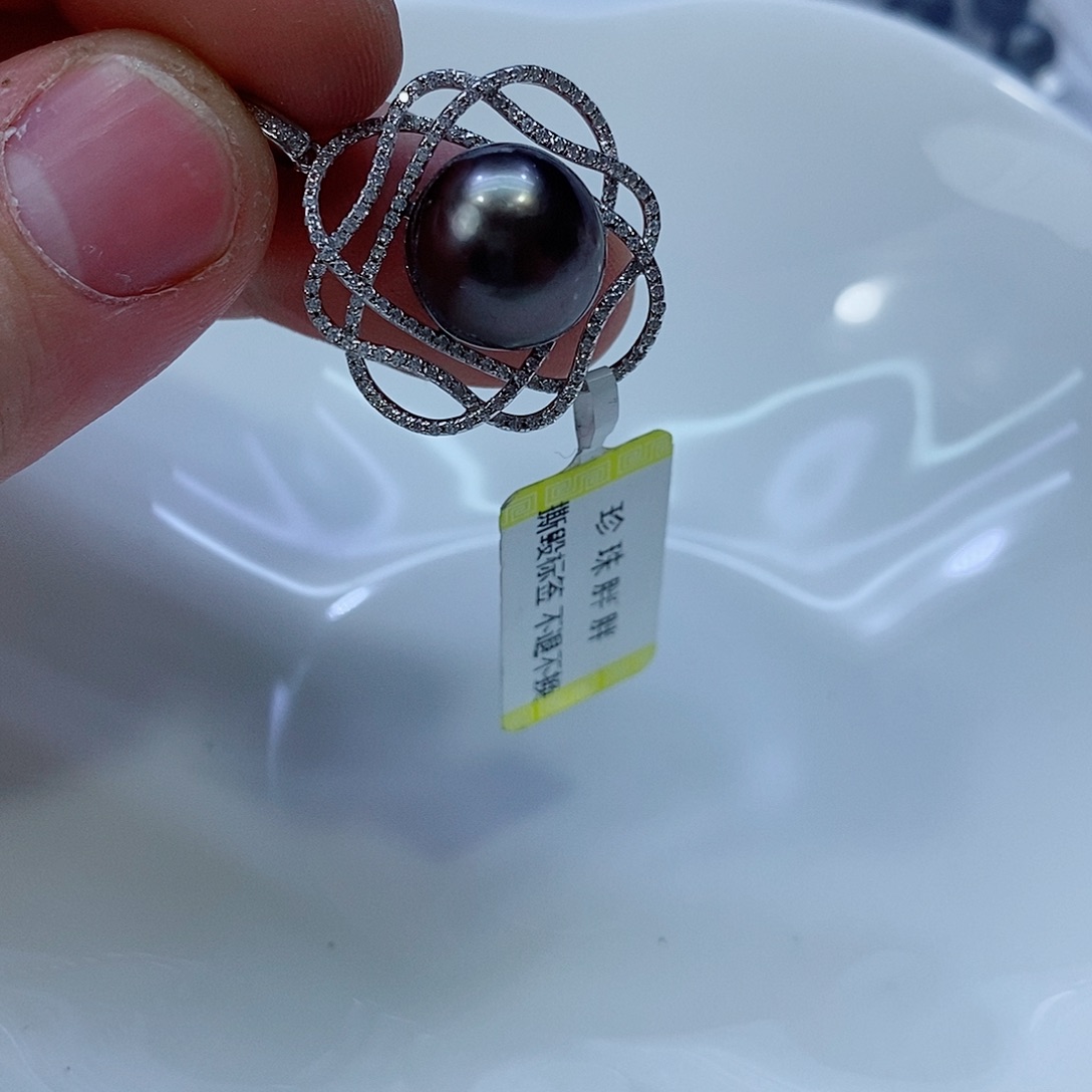 海水珍珠颈饰银S925镶嵌