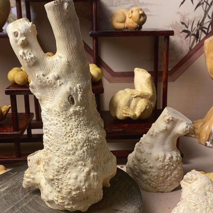 香榧木看*到黄杨木手把件