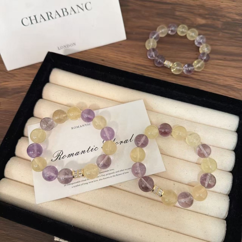 X1975黄水晶紫水晶手链高端轻奢手串多样性发一