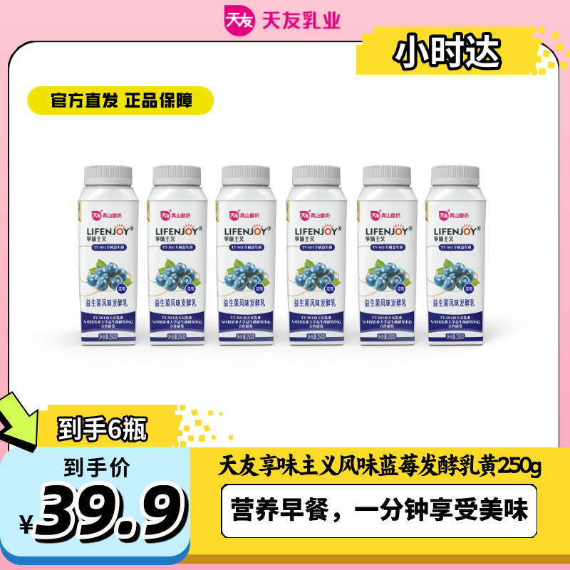 【重庆天友小时达】天友享味主义蓝莓发酵乳250g