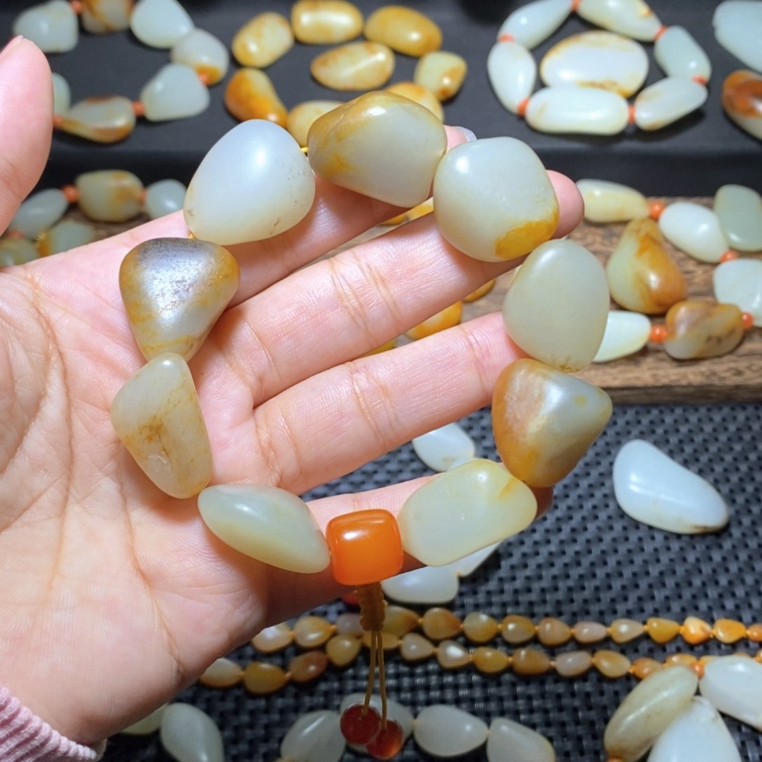 和田玉手链未镶嵌口***水