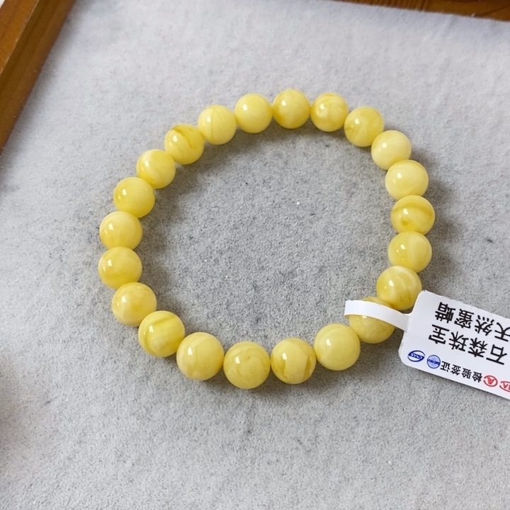 蜜蜡裸石未镶嵌串
