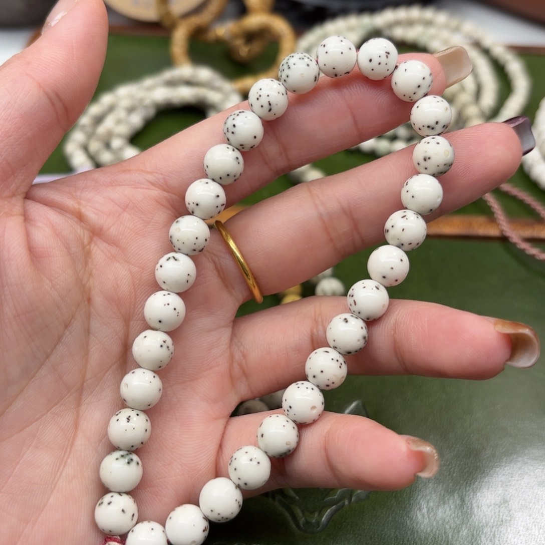 星月菩提手串8mm圆珠手持❗️小糖豆❗️石玉料❗️