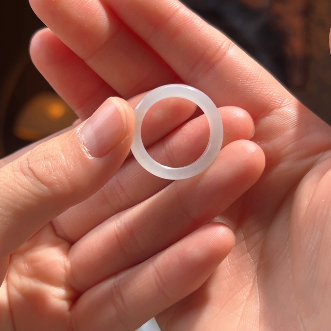 未镶嵌戒指和田玉白玉16号88