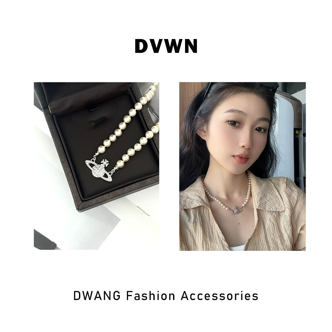 铜合金仿珍珠项链  【DWANG原创定制】土星贝珠项链