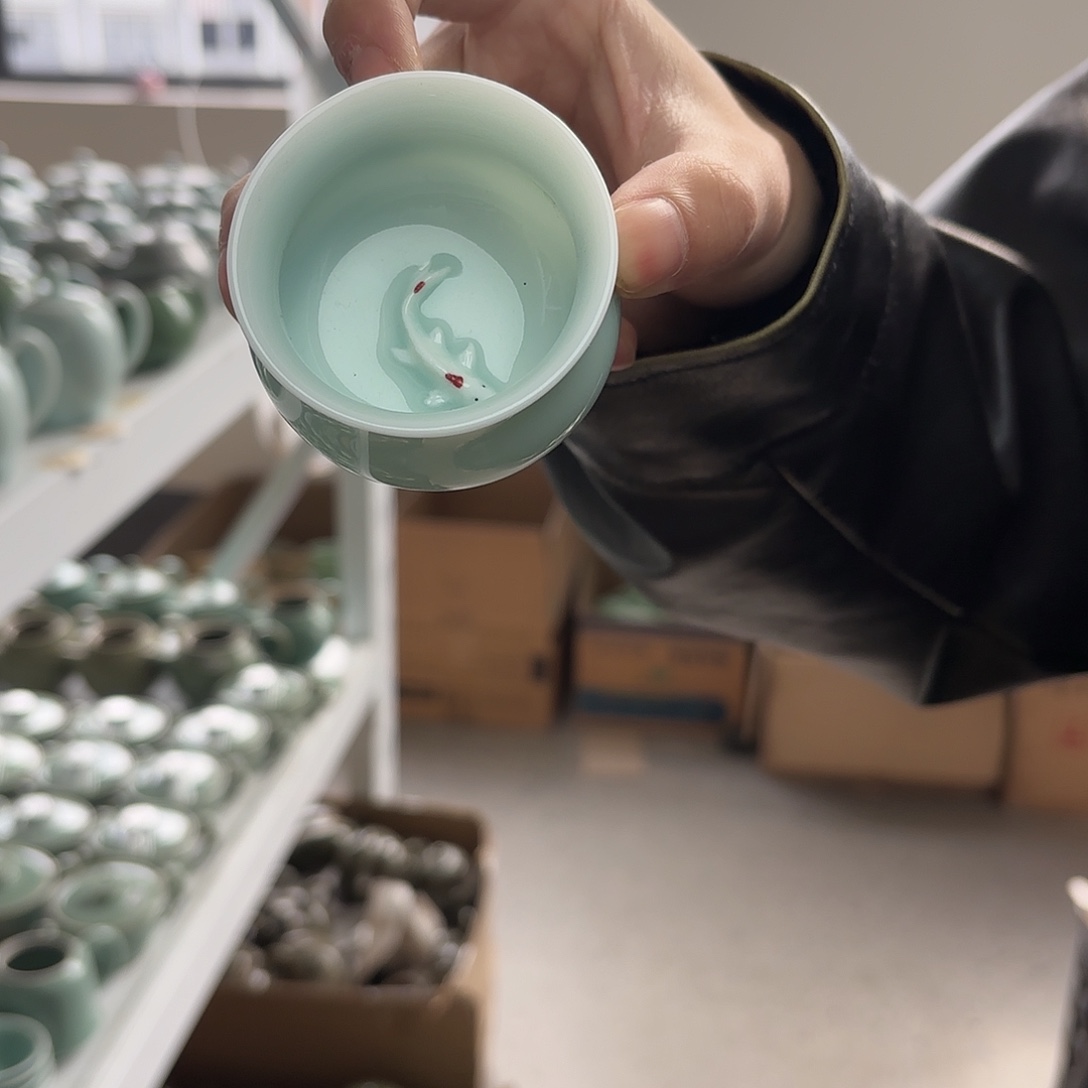 龙泉云间青瓷小米茶器