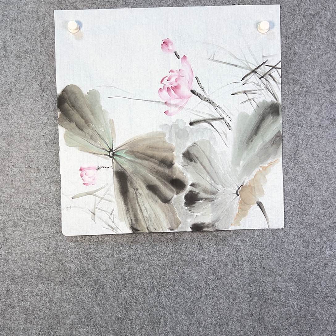 国画697 花鸟在树丛的顶端鸣叫叫声