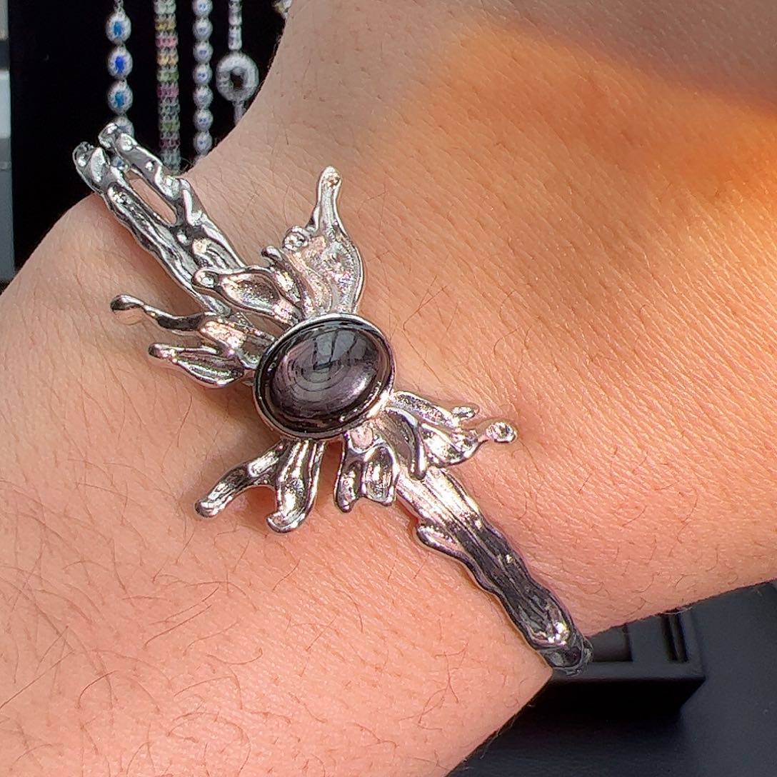 水晶戒指银S925镶嵌1121