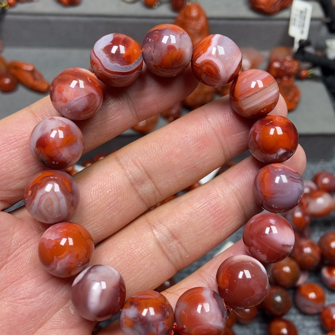 南红玛瑙手串未镶嵌14m m